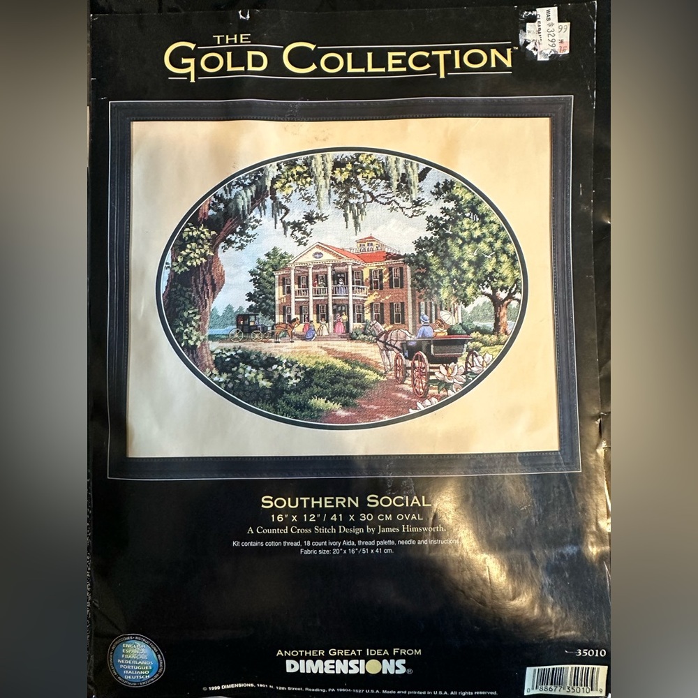 Dimensions - Southern Social Cross Stitch Kit- complete kit - unopened